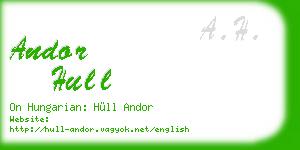 andor hull business card